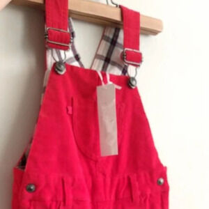 New-Cadet Rousselle Paris Red Corduroy Overalls